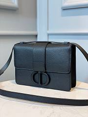 Dior 30 Montaigne Black Ultramatte Grained Calfskin Bag - M9203S - 24 x 17 x 8 cm  - 3