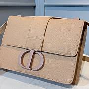 Dior 30 Montaigne Beige Ultramatte Grained Calfskin Bag - M9203S - 24 x 17 x 8 cm  - 4