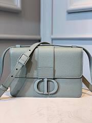 Dior 30 Montaigne Gray Ultramatte Grained Calfskin Bag - M9203S - 24 x 17 x 8 cm  - 1