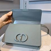Dior 30 Montaigne Gray Ultramatte Grained Calfskin Bag - M9203S - 24 x 17 x 8 cm  - 5