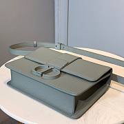 Dior 30 Montaigne Gray Ultramatte Grained Calfskin Bag - M9203S - 24 x 17 x 8 cm  - 4