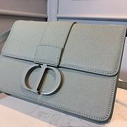 Dior 30 Montaigne Gray Ultramatte Grained Calfskin Bag - M9203S - 24 x 17 x 8 cm  - 3