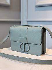 Dior 30 Montaigne Gray Ultramatte Grained Calfskin Bag - M9203S - 24 x 17 x 8 cm  - 2