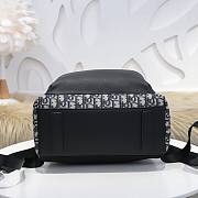 Christian Dior | Black Oblique Pattern Backpack - 30x42x15cm - 6