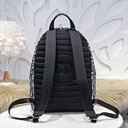 Christian Dior | Black Oblique Pattern Backpack - 30x42x15cm - 4