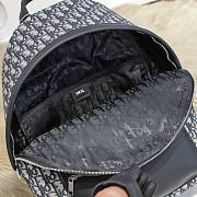 Christian Dior | Black Oblique Pattern Backpack - 30x42x15cm - 2