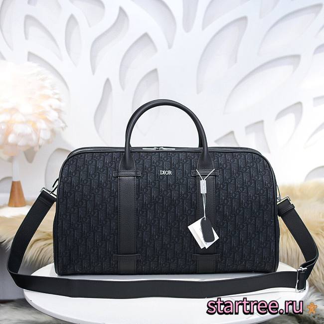 Dior Travel Bag Black Oblique Pattern - 48x28x21cm - 1