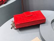  Dior Lady 5-gusset Red Patent Card Holder  - S0074O - 10.5 x 6 x 3 cm - 2