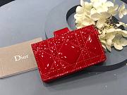  Dior Lady 5-gusset Red Patent Card Holder  - S0074O - 10.5 x 6 x 3 cm - 6