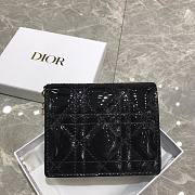 Dior Lady Mini Wallet Black Patent - S0178O - 11x9x3.5cm - 1