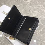 Dior Lady Mini Wallet Black Patent - S0178O - 11x9x3.5cm - 2