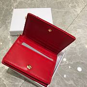 Dior Lady Mini Wallet Cherry Red Patent - S0178O - 11x9x3.5cm - 4