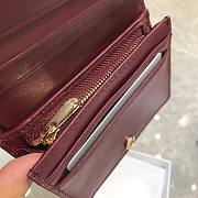 Dior Lady Mini Wallet Red Wine Patent - S0178O - 11x9x3.5cm - 3