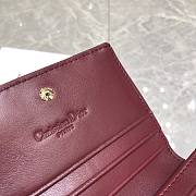 Dior Lady Mini Wallet Red Wine Patent - S0178O - 11x9x3.5cm - 2