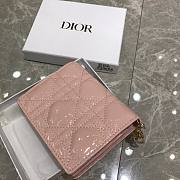 Dior Lady Mini Wallet Warm Taupe Patent - S0178O - 11x9x3.5cm - 6