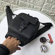 Dior Saddle Backpack Black Grained Calfskin - 1ADBA0 - 19x27.5x11.5cm - 6