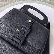 Dior Saddle Backpack Black Grained Calfskin - 1ADBA0 - 19x27.5x11.5cm - 2