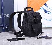 Dior Saddle Backpack Black Black Dior Oblique Jacquard - 1ADBA0 - 19x27.5x11.5cm - 3