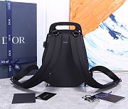 Dior Saddle Backpack Black Black Dior Oblique Jacquard - 1ADBA0 - 19x27.5x11.5cm - 2