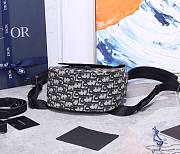 Dior Saddle Backpack Navy Blue Dior Oblique Jacquard - 1ADBA0 - 19x27.5x11.5cm - 5