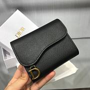 Dior Saddle Compact Zipped Wallet Black - S5673C - 11x8.8x3.5cm - 6