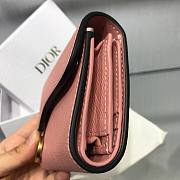 Dior Saddle Compact Zipped Wallet Pink - S5673C - 11x8.8x3.5cm - 5