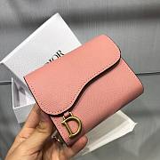 Dior Saddle Compact Zipped Wallet Pink - S5673C - 11x8.8x3.5cm - 4