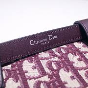 Dior Saddle Belt Pouch Burgundy Oblique Jacquard -  S5619C - 17x11x4cm - 2