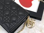 Dior Lady Pouch Black Lambskin - S0204O - 22cm - 6