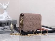 Dior Lady Pouch Warm Taupe Lambskin - S0204O - 22cm - 4