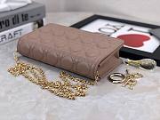 Dior Lady Pouch Warm Taupe Lambskin - S0204O - 22cm - 5