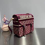 Dior Diorcamp Bag Burgundy Oblique Embroidery - M1291V - 28.5 x 25 x 12 cm - 6