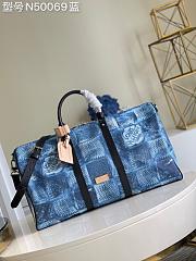 Louis Vuitton Keepall Bandoulière Ocean Blue - N50059 - 50 x 29 x 23cm - 1