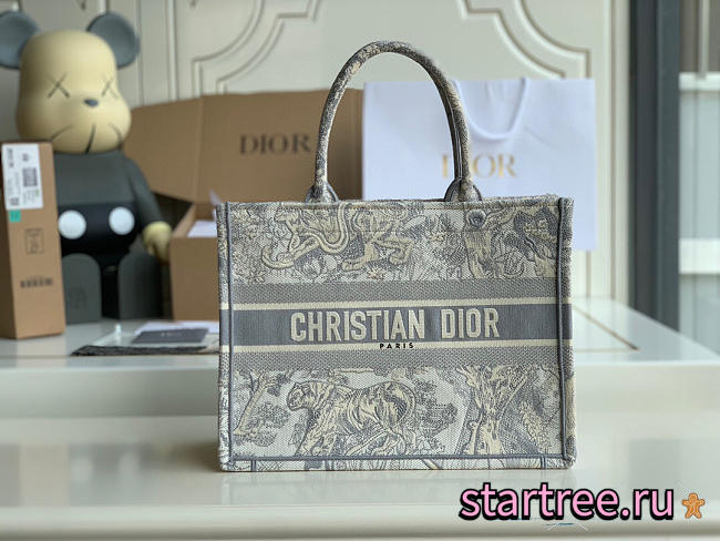 Christian Dior |Book Tote Small Gray - M1296ZR - 36.5x28x14cm - 1