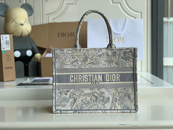 Christian Dior |Book Tote Small Gray - M1296ZR - 36.5x28x14cm