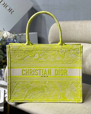 Christian Dior |Book Tote Small Lime - M1296ZR - 36.5x28x14cm