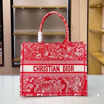 Christian Dior |Book Tote Small Raspberry - M1296ZR - 36.5x28x14cm