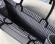 Christian Dior| Book Tote Black and White Houndstooth Embroidery - M1286Z - 41cm - 3