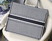 Christian Dior| Book Tote Black and White Houndstooth Embroidery - M1286Z - 41cm - 6