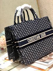 Christian Dior| Book Tote Blue Oblique Embroidery - M1286Z - 41cm - 3