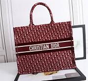 Christian Dior| Book Tote Burgundy  Oblique Embroidery - M1286Z - 41cm - 1