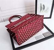 Christian Dior| Book Tote Burgundy  Oblique Embroidery - M1296Z - 36cm - 2