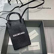 Balenciaga| Shopping Phone Holder In Black - 12x4.5x18cm - 1