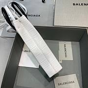 Balenciaga| Shopping Phone Holder In White Crocodile - 12x4.5x18cm - 4