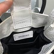 Balenciaga| Shopping Phone Holder In White Crocodile - 12x4.5x18cm - 3