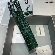 Balenciaga| Shopping Phone Holder In Green Crocodile - 12x4.5x18cm - 6