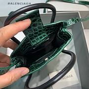 Balenciaga| Shopping Phone Holder In Green Crocodile - 12x4.5x18cm - 4