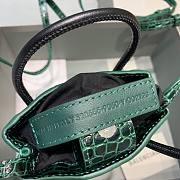 Balenciaga| Shopping Phone Holder In Green Crocodile - 12x4.5x18cm - 3