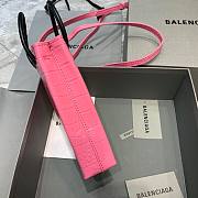 Balenciaga| Shopping Phone Holder In Pink Crocodile - 12x4.5x18cm - 4