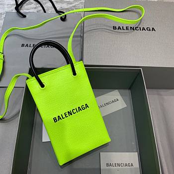 Balenciaga| Shopping Phone Holder In Green - 12x4.5x18cm